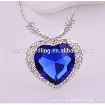 Austrian crystal necklace heart of ocean necklace